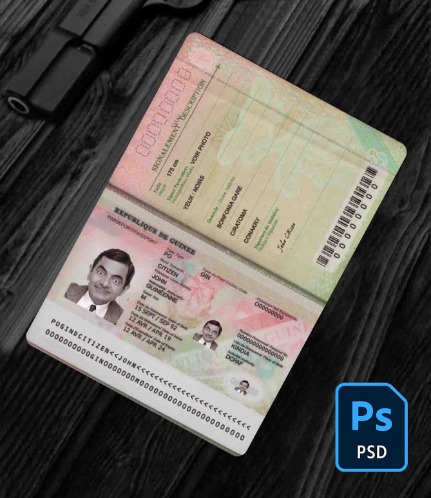 Guine passport (2018 present) PSD